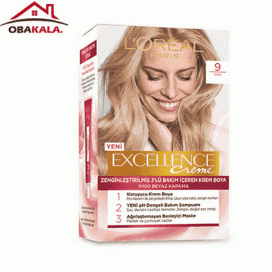 فروش ویژه کیت رنگ مو لورآل سری excellence شماره 9